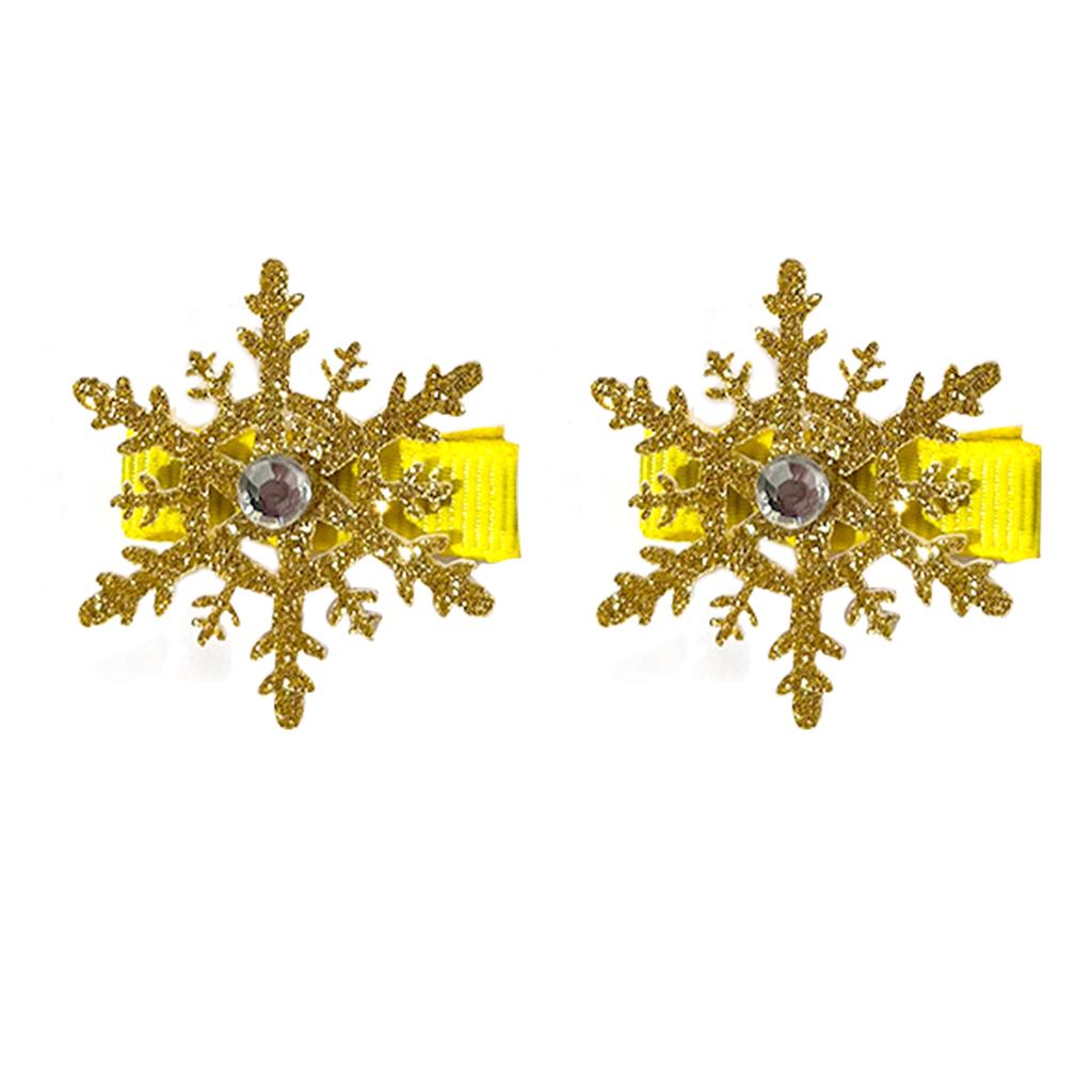 Snowflake Hair Clip Alloy Hairpin with Snowflakes Shape Comfortable Hairpiece for Christmas Party Styling Accesories