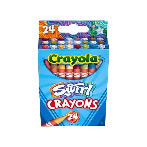 Crayola Swirl Crayons 24 Colors Swirl Crayons Drawing Blend Color Swirl Color 523439 Genuine Product