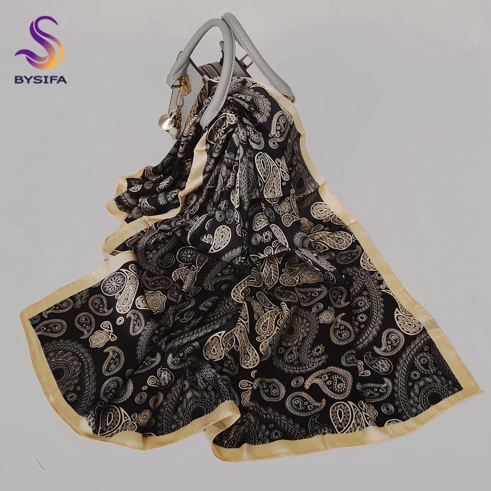 Khaki Grey Silk Shawl Scarf  Female Male Square Scarves Fall Winter Floral Design Neck Head Scarf Summer Beach Shawl