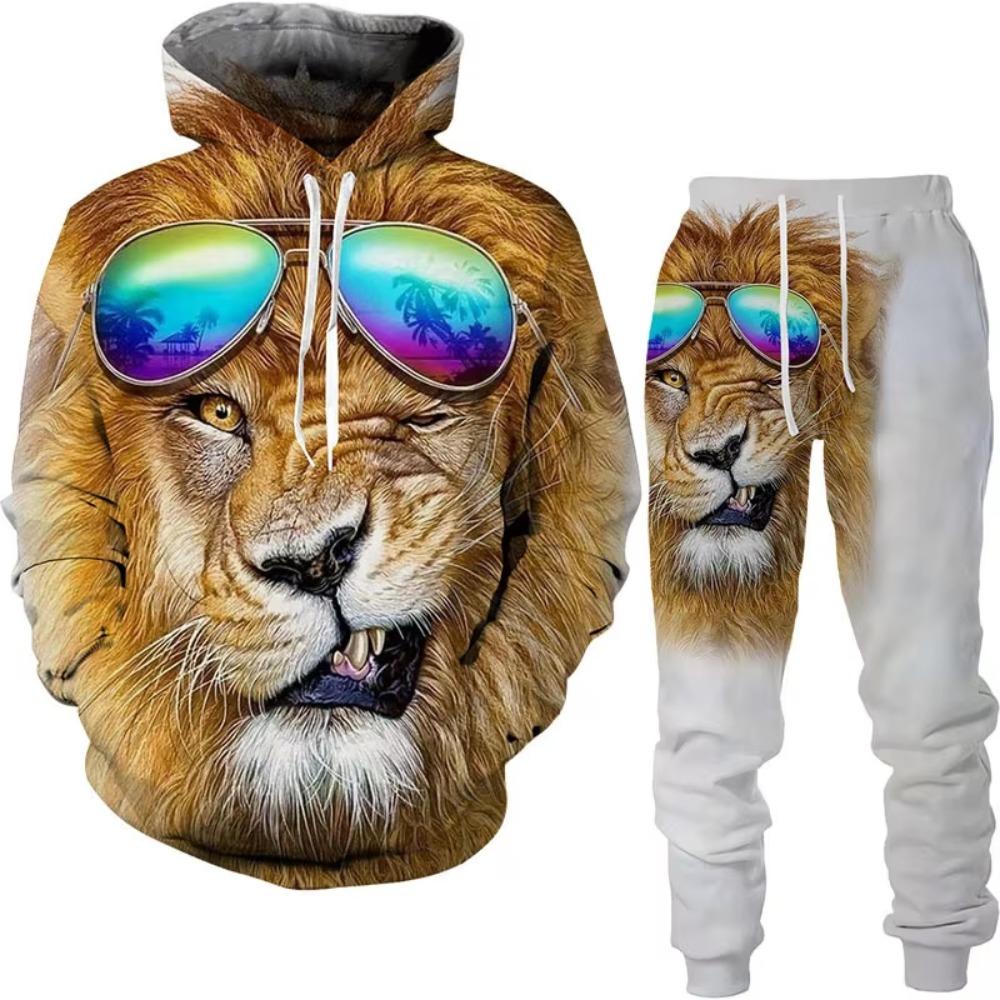 Winter und Herbst Heißer Verkauf Neues 3D-bedrucktes Sweatpants- und Hoodie-Set Sportbekleidung Herrenbekleidungsset Street Sportswear Anzug