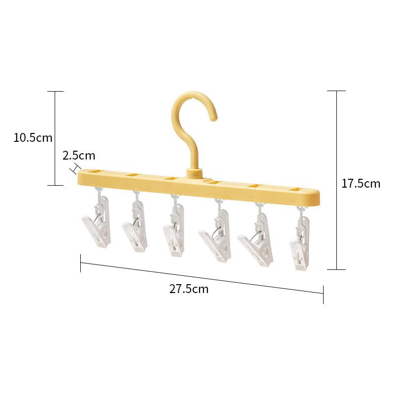 1PCS 8/6 Clip Clothes Drying Rack Multi-purpose Foldable Student Underwear Drying Hats and Socks Artifact Folding Travel Portable Clip Drying