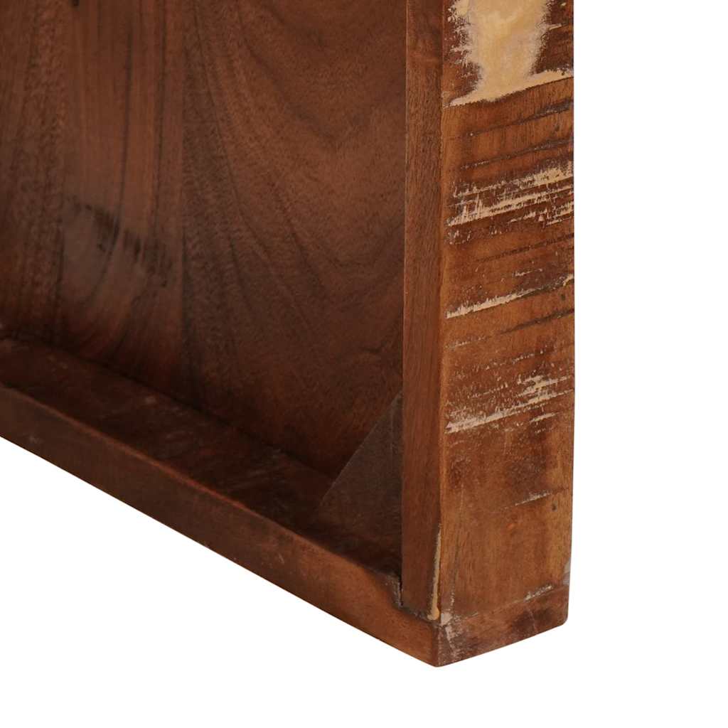 Nesting Table Set 3 Pcs Brown Solid Upcycled Wood