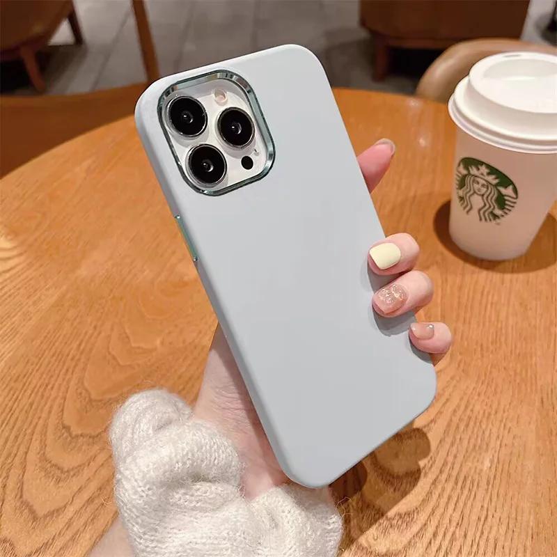Matte Leather Phone Case For iPhone 16 Pro Max 15 14 Plus 13 12 11 XS Max XR XS X 7 8 SE 16 Shockproof Bumper Cover