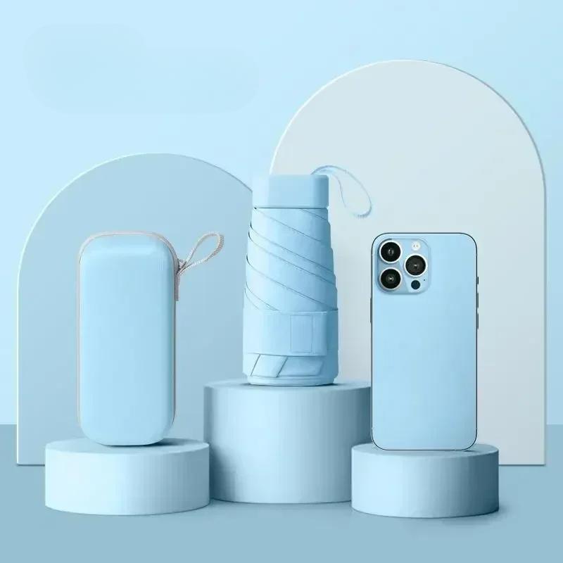 

Мини-зонт-капсула, солнечный и дождливый зонт Dualuse, непромокаемый солнцезащитный зонт, портативный зонт для путешествий на открытом воздухе, путешествия