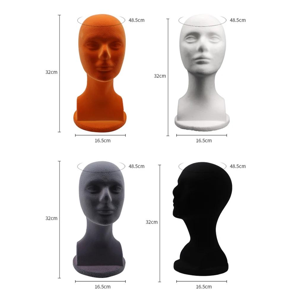 Practical Mannequin Head Model Dummy Head Female Model Hat Wig Glasses Scarf Convenient Props Display Stand for Salon Shop Parts