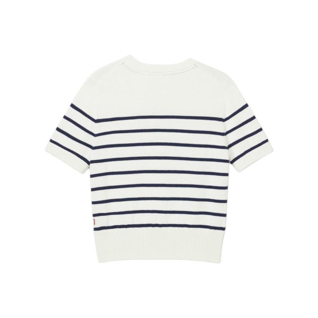 Levis Striped Casual Comfortable Knit Crew Neck Short Sleeve T-Shirt Women T-Shirts 0051J-0001