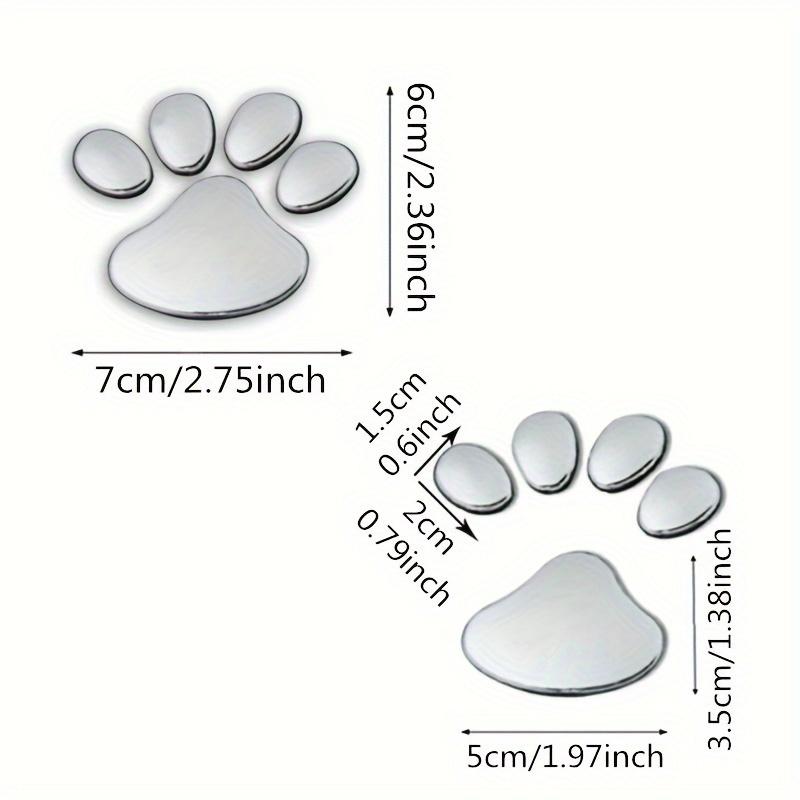 2PCS Car body stickers PVC footprints Car stickers Bear dog footprints 3D car stickers Matching