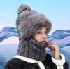 Hat and neck integrated, winter with thick fleece and warm and cold resistant pullover hat