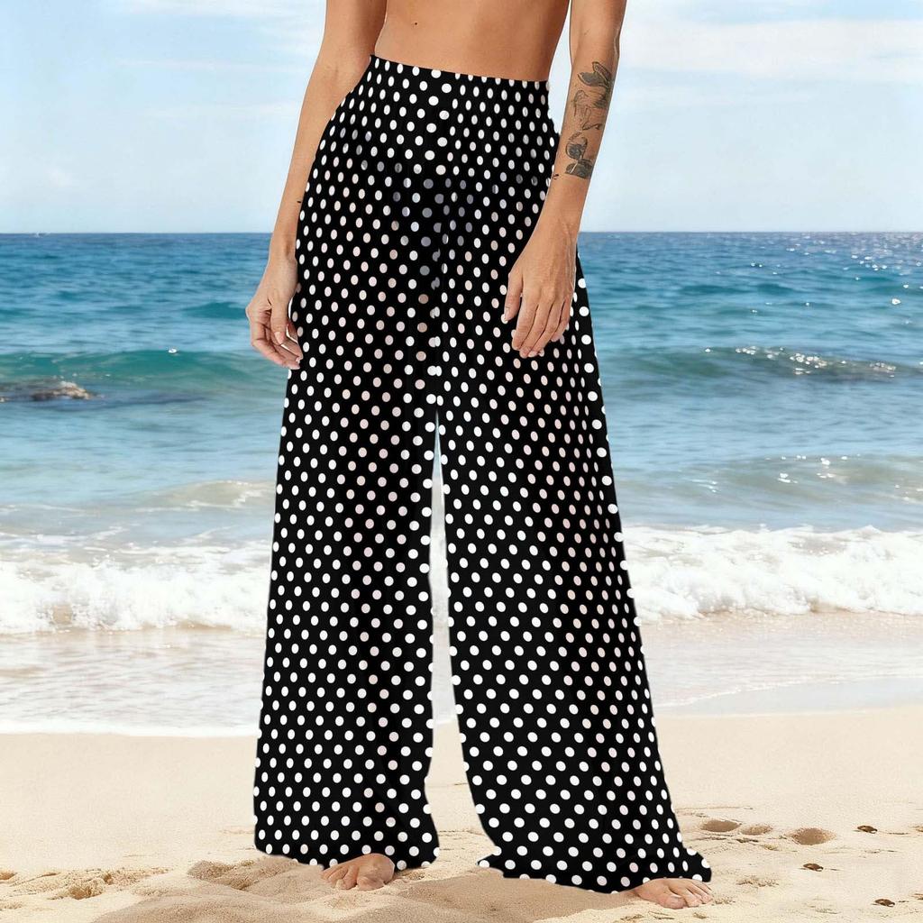 Women's Summer Covering Pants See-Through Mesh Pants Trunks Swimwear Covering Pants Bohemian Beachwear