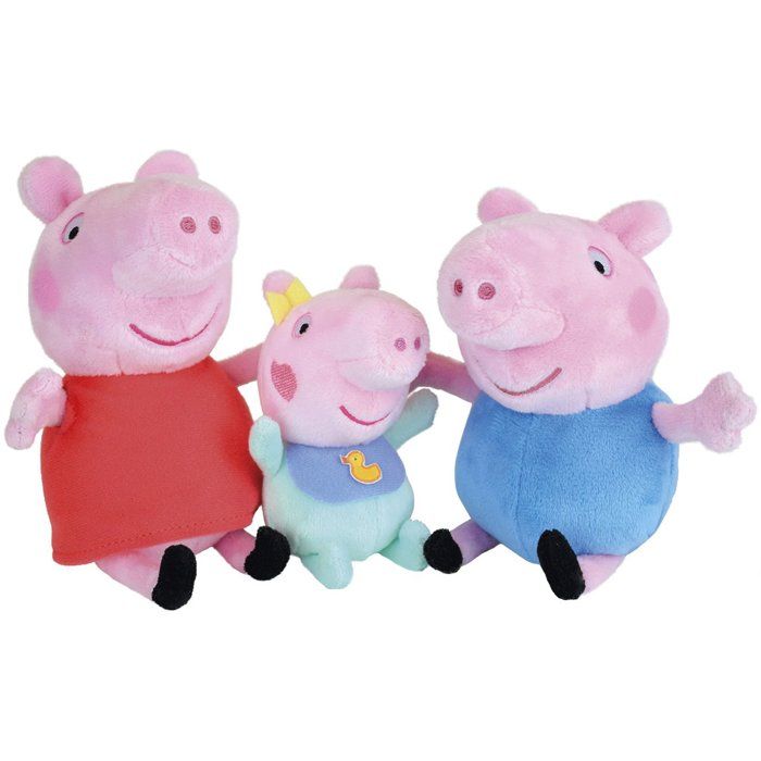 Coffret de peluches - Peppa Pig - JEMINI - Peppa, Georges et Evie - 3 personnages - Des la naissance