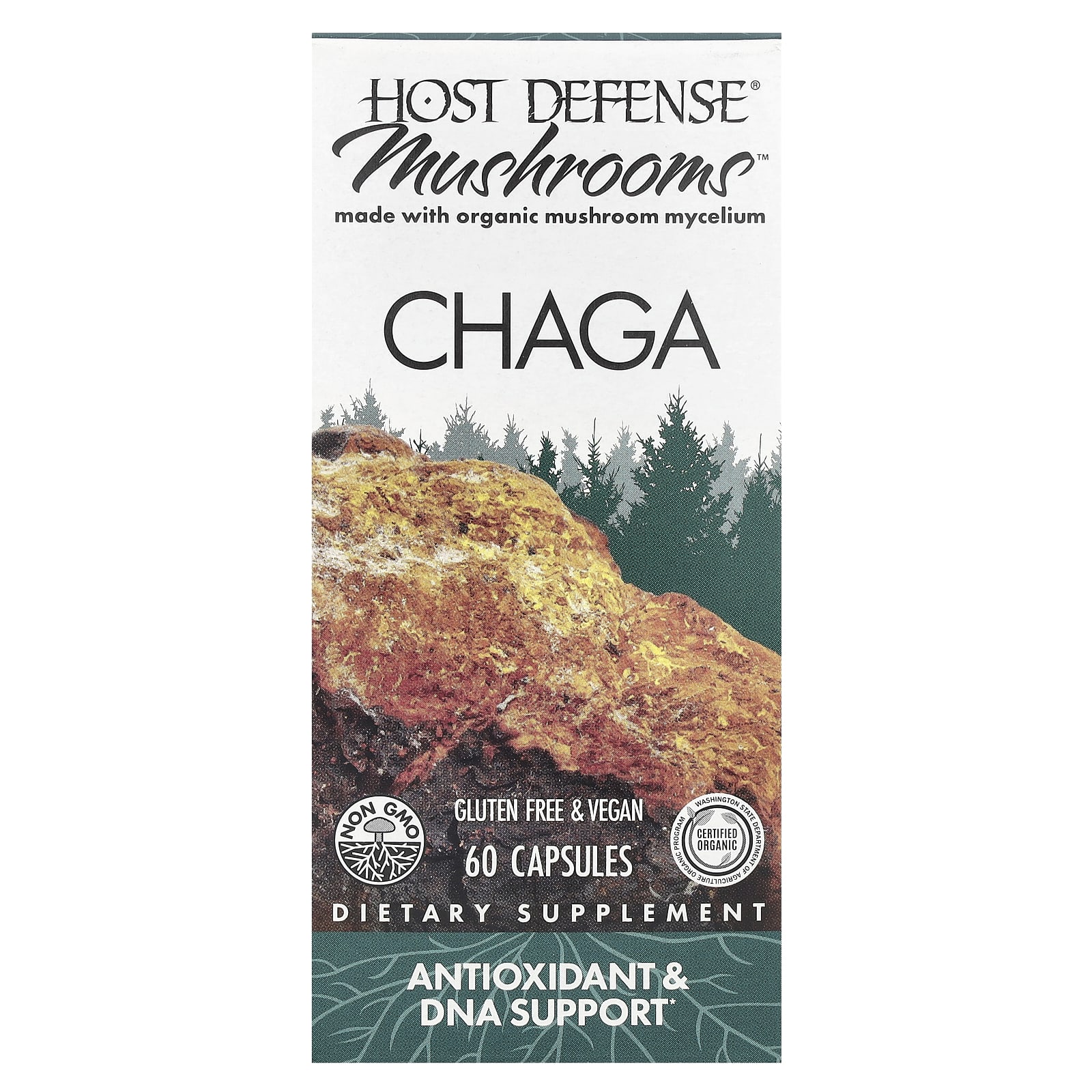 

Mushrooms™, Chaga Mushroom, 60 Capsules (0.5G per Capsule)
