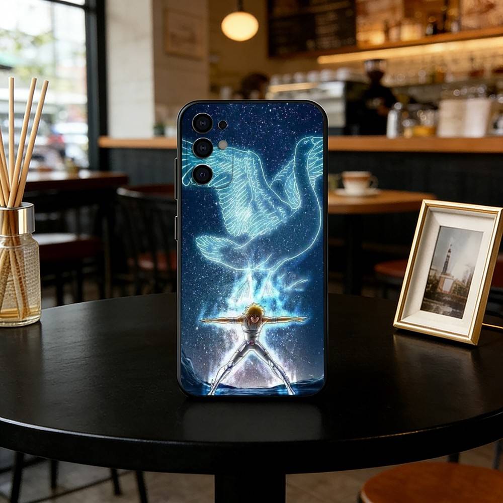 Saint Seiya Phone Case Black Silicone Soft For Samsung S25,S24,S21,S22,S23,S30,Ultra,S20,Plus,Fe,Lite
