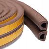 Self-adhesive rubber seal type D brown 100m EPDM