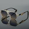 Retro Double Bar Sunnies Square Frame Anti-UV Glasses Unisex Polarized Sunglasses  Catwalk