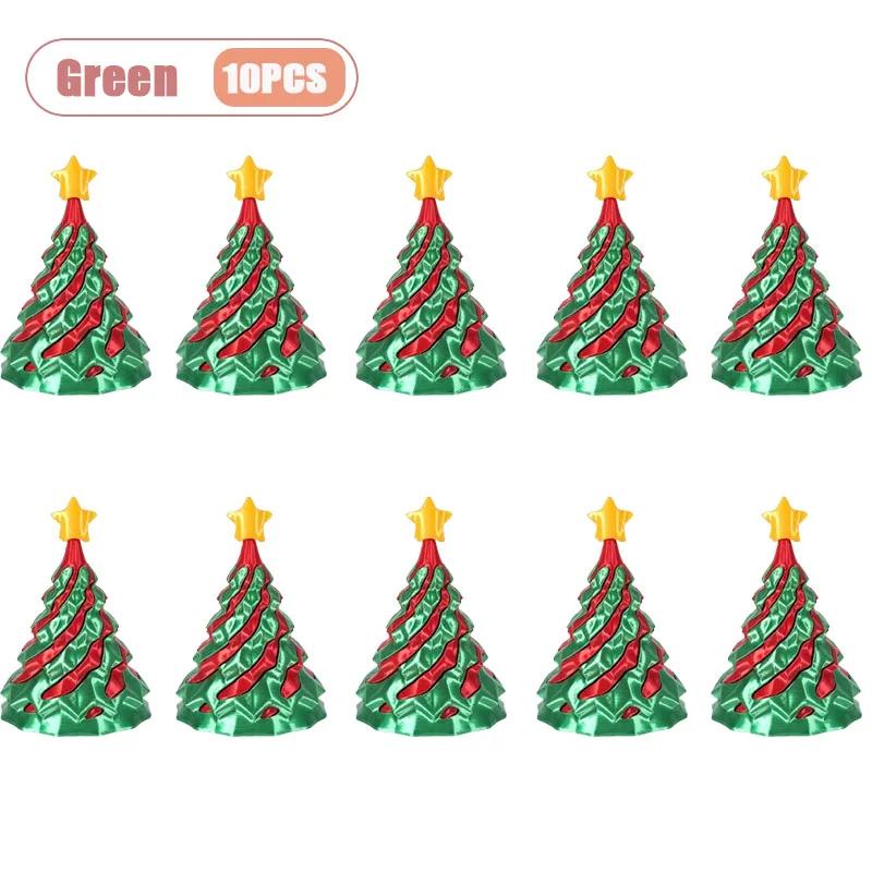 1-10PCS 3D Printed Spiral Christmas Tree Ornament Dual Color Swirl Cone Stress Relief Toy Creative Xmas Decor Kids Gift Home