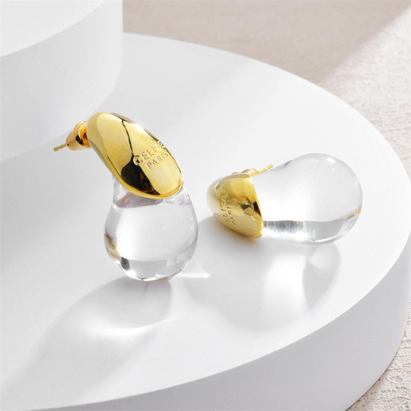 1 pár průhledných pryskyřičných náušnic s kapkami vody, jednoduché a všestranné náušnice pro ženy a dívky, personalizované náušnice, dárky