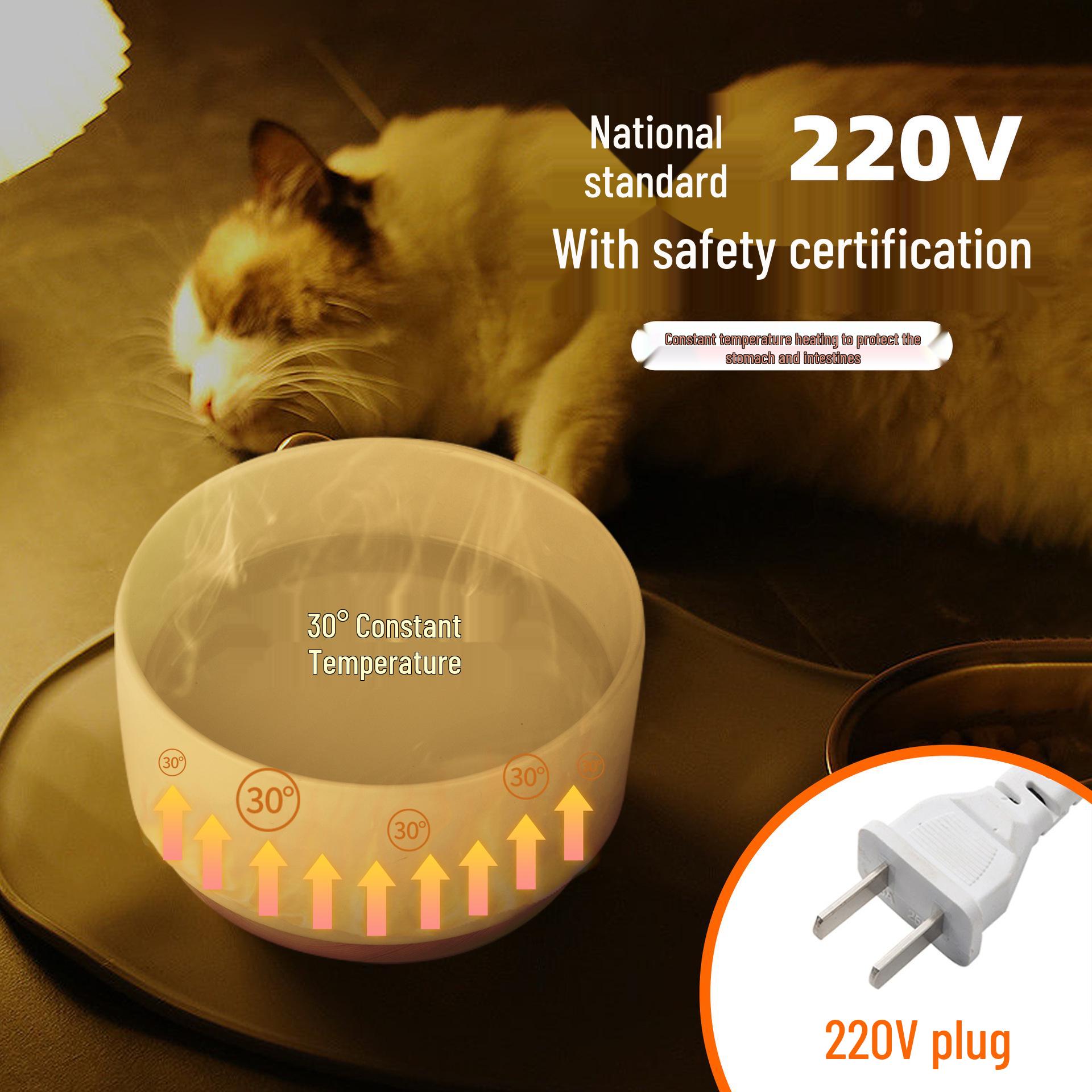 Thermostatic Heated Ceramic Pet Bowl - Smart Anti-Dry Cat & Dog Heating Bowl
