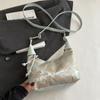 Luxury Embroidery Shoulder Bag Nylon Texture Small Armpit Bag Pearl Pendant Bucket Handbag Women Girl