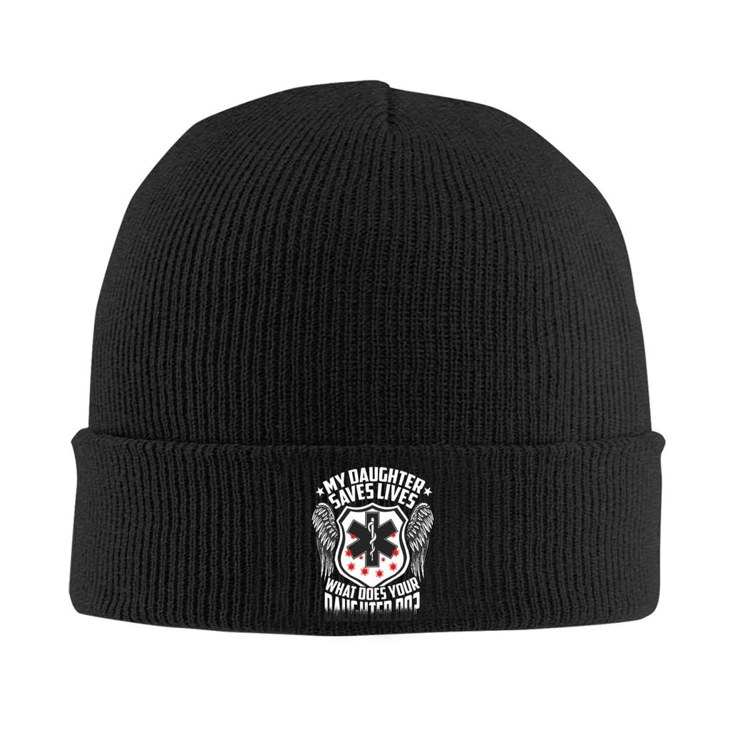 Emt Star Of Life Bonnet Hats  Fashion Knitted Hat For WoUnisex Unisex Autumn Winter Warm Emt Paramedic Medical Skullies Beanies Caps