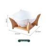 Keramikschüssel-Set mit Holzständer
