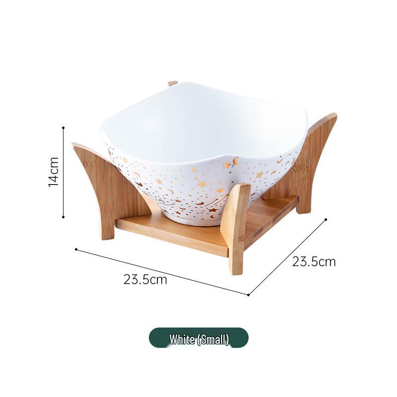 Qianxing Ceramic Bowl Set with Wood Stand