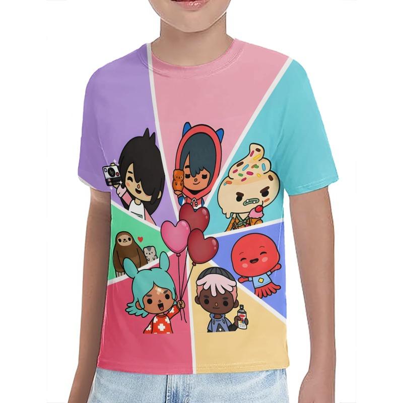 

Summer Toca Boca World 3D Printed Kids T-shirt new style Casual Soft GAME Print Tee Fashion High Quality for Boys/girls Tees Cute Tops Anime T-shirt 110
