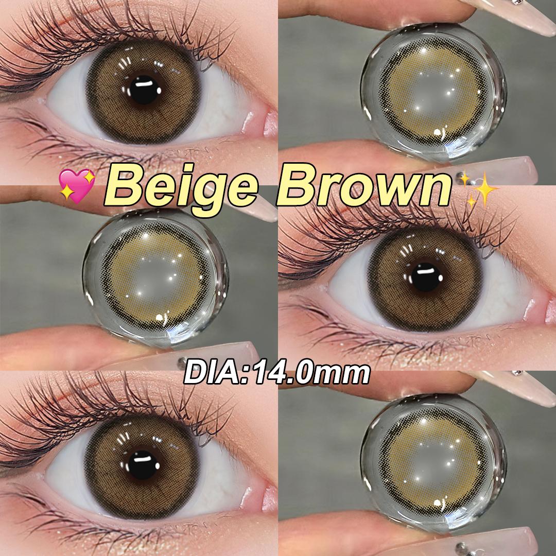 

0~-6,00 Кольорові контактні лінзи Magister 14 мм, коричневі/сірі, натуральні контактні лінзи, 1 пара модних лінз серії Roze 200