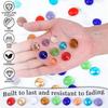 50PCS Mini Glass Gems,Mixed Colour Mancala Stones Flat Bottom Marble Beads for Home Decorative Art Craft Vase Filler(0.5"~0.7")