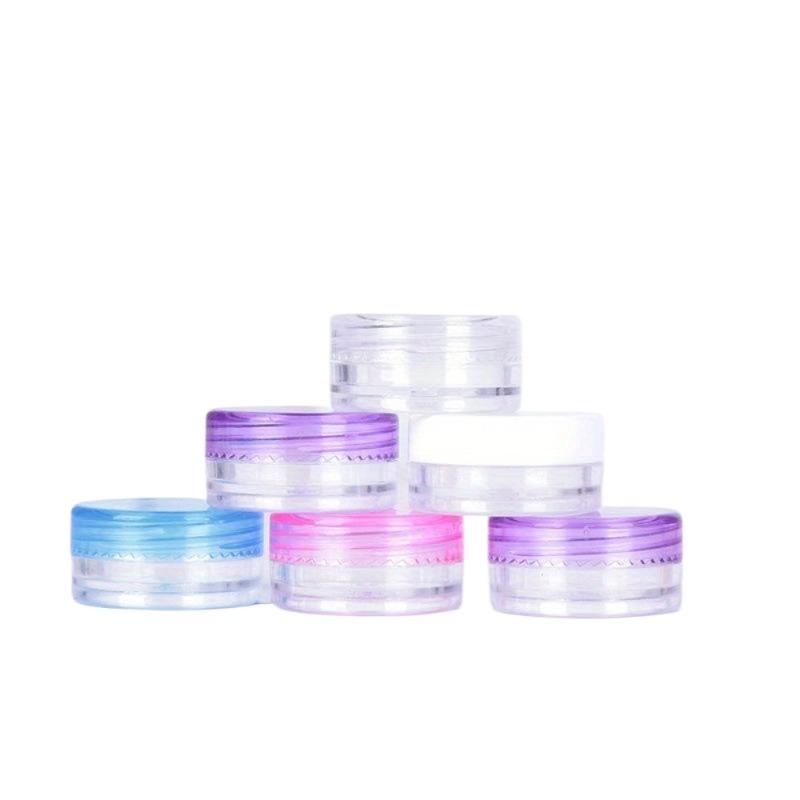 50pcs of 3g PS Frost Bottle Gold Powder Bottle Small Eye Shadow Bottle Plastic Cosmetic Packaging Box