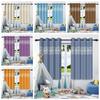 2Pcs Simple Print Solid Color Blackout Curtains Grey Brown Blue Thermal Insulated Grommet Window Drapes for Bedroom Living Room