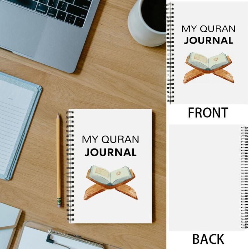 Quran Study Journal Notebook Twin Coil Binding Daily Planner Quran Reading Progress Tracking Journal Notebook 21x14cm