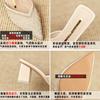 Baotou Half-tray Shoes Women Wear New Rhinestones In Summer, Fairy Thick Heels, Pointed High Heels, Women's Fashion Sandals