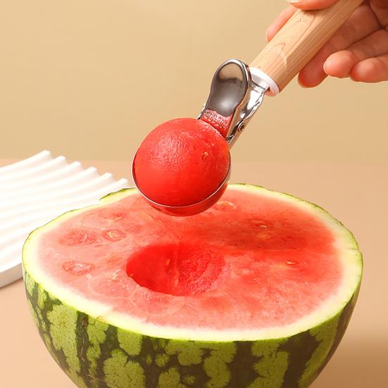 Stainless Steel Ice Cream Scoop with Trigger Release Melon Baller for Fruit Desserts Rust-Resistant Dishwasher Safe Essential Kitchen Tool for Home