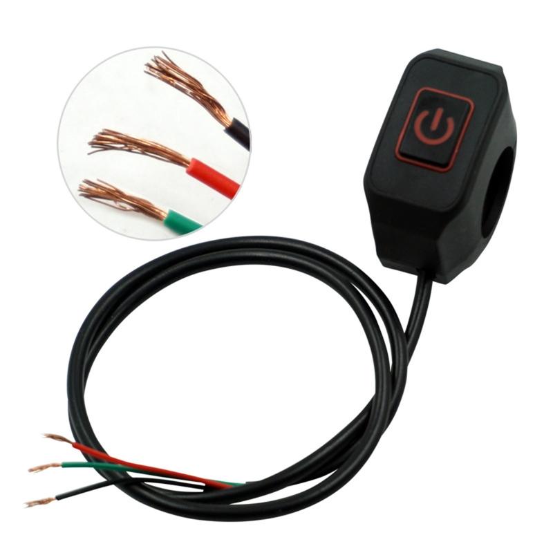 For ATVs Electronic Bike Scooters Motorcycle Headlight Push Button ON/OFF 12V Handlebar Switch