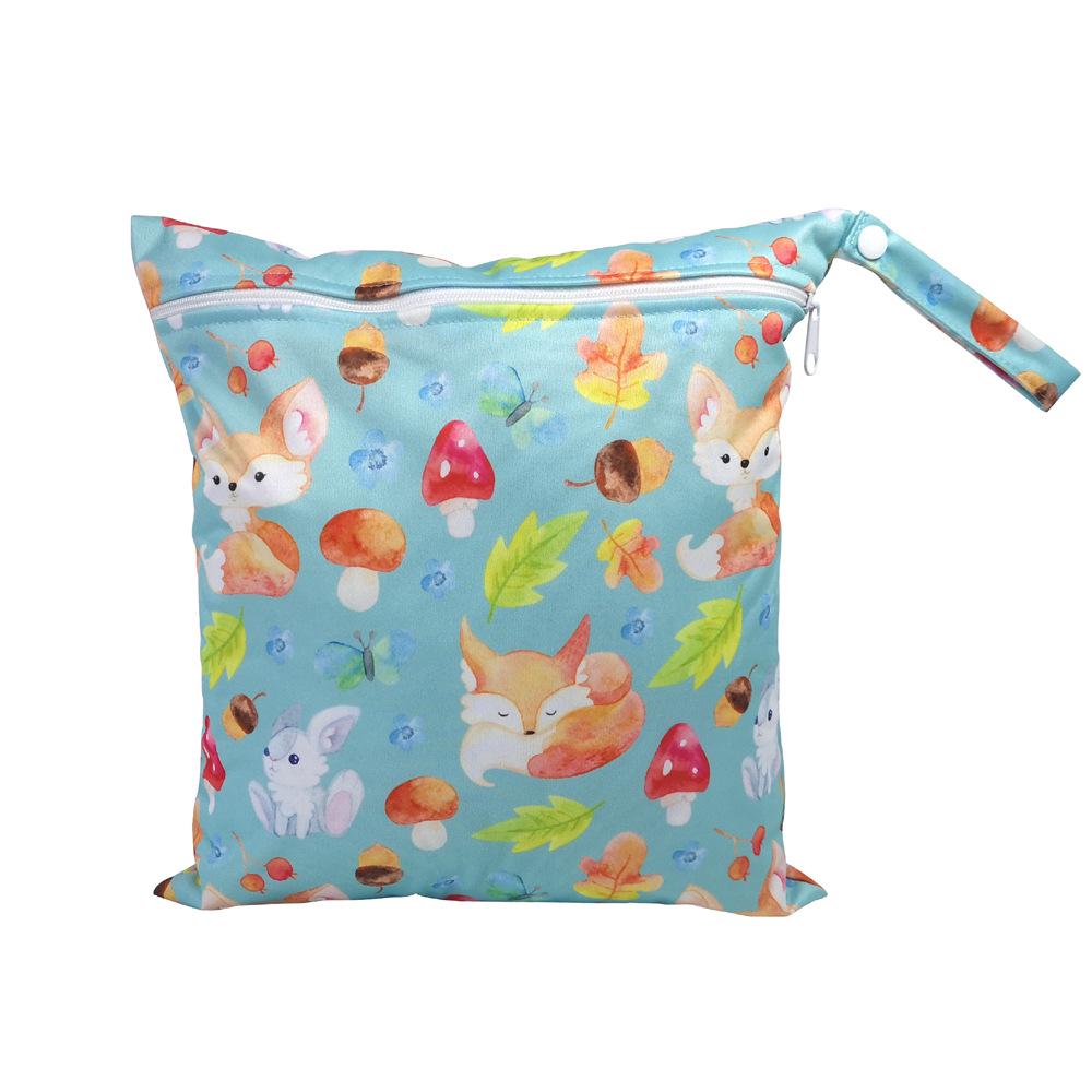 SGS Certified Baby Diaper Bag - Cartoon Pattern, Washable, Wet/Dry Storage