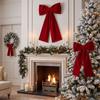Red Christmas Bow Large Hanging Xmas Ornament New Bowknot Pendant  Party Supplies