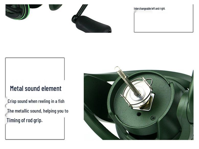 YUMOSHI Gapless Spinning Fishing Reel, Metal Line Cup, Rocking Arm for Sea and Rock Fishing.