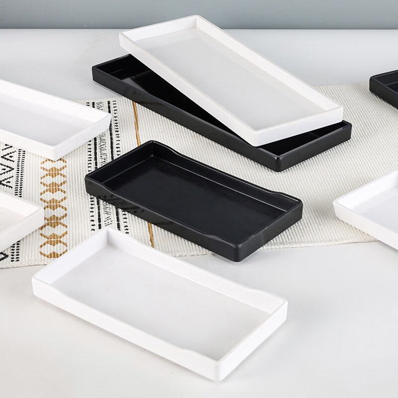 Melamine Narrow Rectangular Serving Trays - 5 Pack