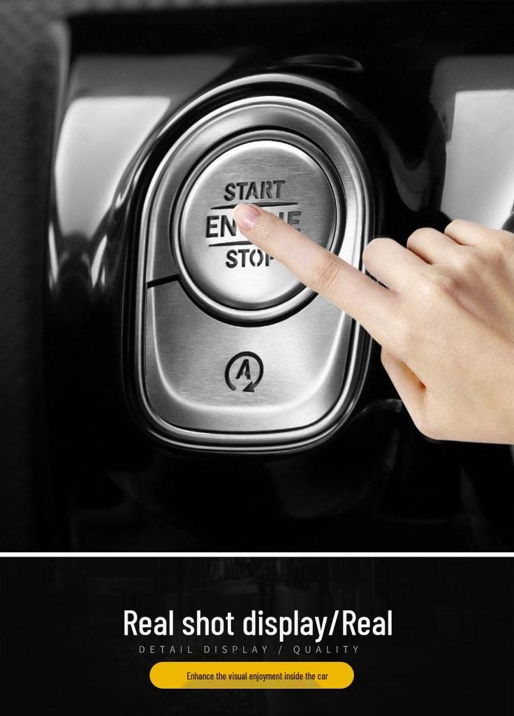 One-Key Start Interior Decor Stickers for Mercedes GLB200, GLA, CLA, A-Class, A180L, A200L