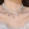 Love Heart Rivet Punk Choker Necklace - Y2K Subculture Clavicle Chain