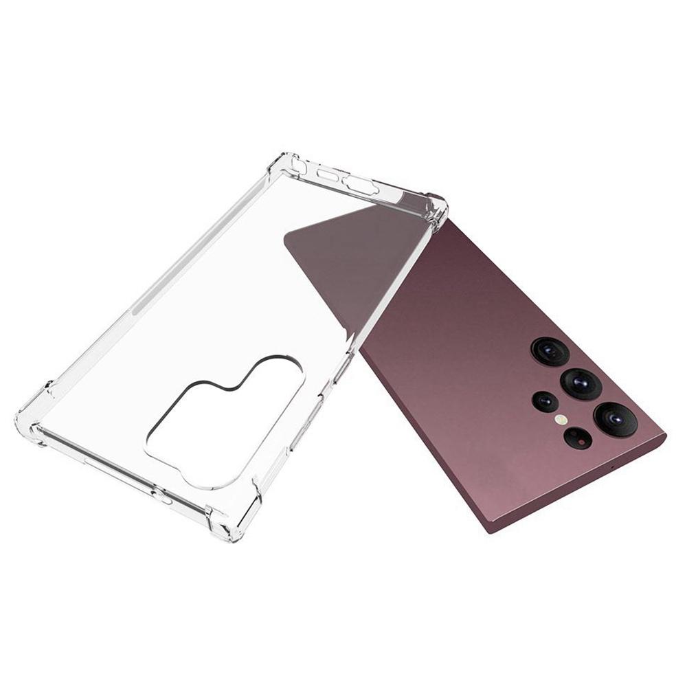 

For Samsung Galaxy S23 Ultra Shock Absorbing Soft TPU Phone Case Non-slip Anti-scratch Mobile Phone Back Cover A