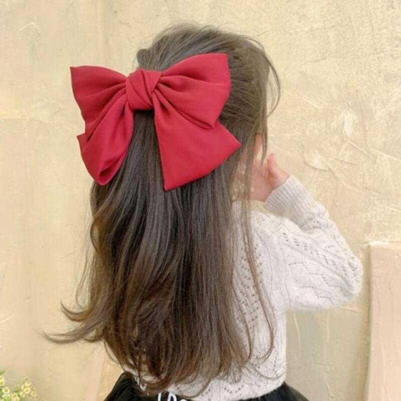 Прекрасная автоматическая заколка для волос Wang Ribbon Red