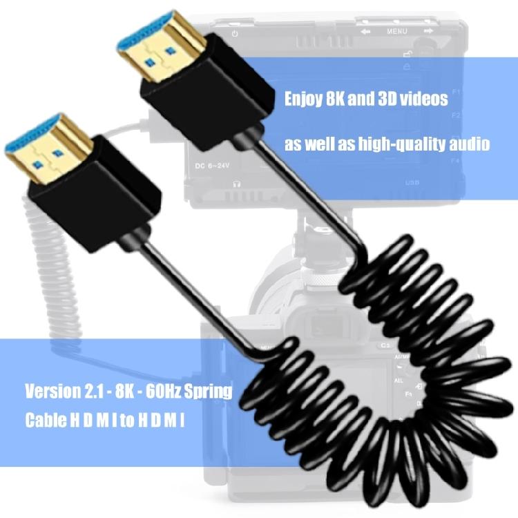Spring UHD2.1 Cable 8K Resolution Support 24K Gold Plated Contacts Aluminum Foil Shielded for PC Monitor TV Setups