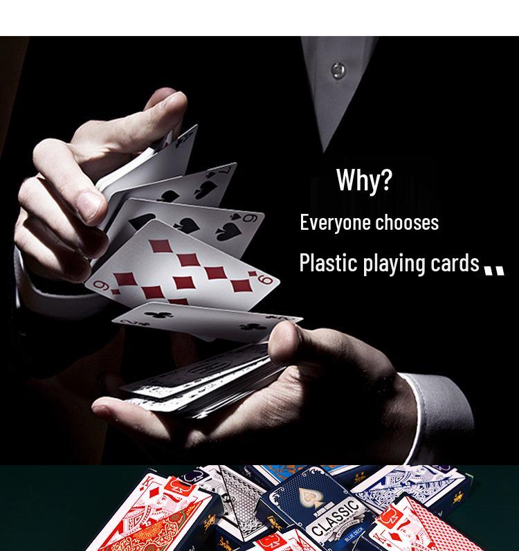 Golden Art Waterproof PVC Playing Cards - Durable, Fold-Resistant, Frosted Finish for Guandan & Doudizhu Poker