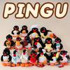 Classic Pingu Plush Keychain Cute Cartoon Penguin Stuffed Toy Soft Pingu Bag Charm for Backpack Keychain Gift