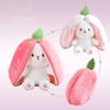 Brinquedo de Pelúcia Divertido Joy Kawaii Fruta Coelho Fofo Cenoura Morango Transformam-se em Coelho Brinquedo de Pelúcia Presente de Aniversário de Natal para Crianças