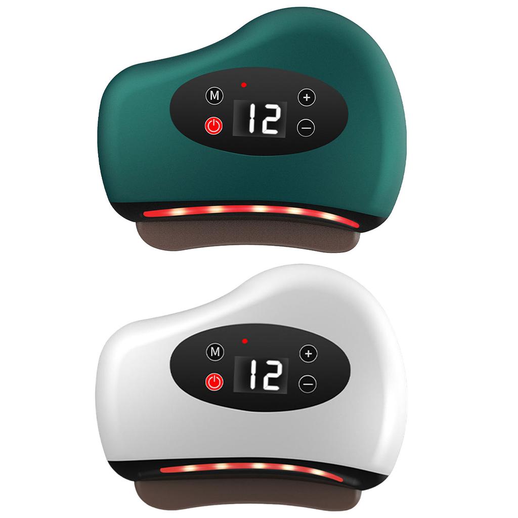 Electric Scraping Instrument 3In1 Vibration Back Massager Lightweight Heated Muscle Scraping Tool for Neck Face Skin Lifting