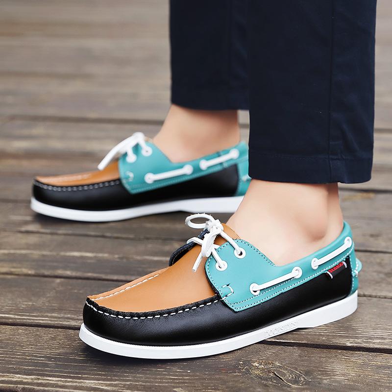 Casual Versatile Men's Shoes Large Size Sailing, Korean Style Trendy Driving Beans Shoes Casual Shoes Leather Shoes