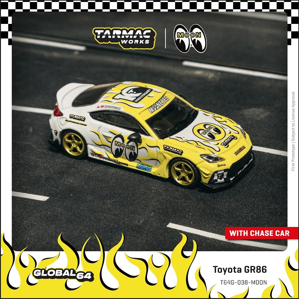 Speedmaster Japan TARMACWORKS Toyota GR86 MOONEYES Finished Model 1/64 T64G-038-MOON