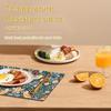 VIKAMA William Morris 'Strawberry Thief' Placemats Set of 4 Heat Resistant Washable Table Mats for Kitchen Dining Home Art Decor